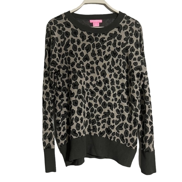 Isaac Mizrahi leopard print sweater small - Picture 7 of 11